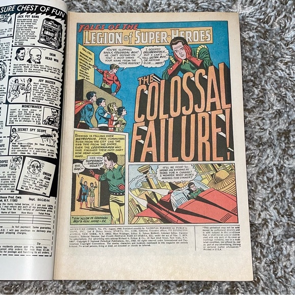 VINTAGE 1968 DC COMICS Adventure Comics Superman 1st App Chemical King #371 - Picture 7 of 10